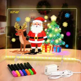 251111 Unicelucky Led Dry Erase Board With Stand For Girls Note 13.7 Inch X10 Clear