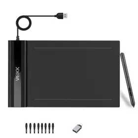 8192 Veikk 601707034765 Graphics Drawing Tablet S640 6x4 Inch Portable Osu With Lev