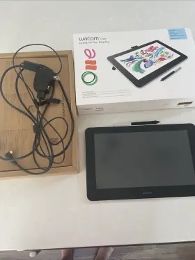 Wacom 753218984272 One Drawing Tablet With Screen 13.3 Inch Pen Display For Mac Pc Chromebook New
