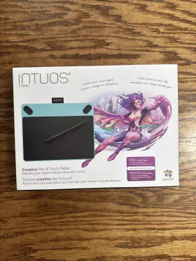 Cth-490cb Wacom 753218989307 Intuos Comic Pen And Touch Graphic Drawing Tablet Blue