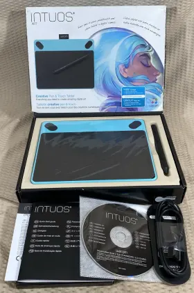 Cth-490 Wacom Cth-490/b0-ax Intuos Art Small Mint Blue Creative Pen And Touch Tablet Brand New