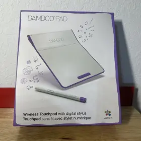Cth300 Wacom Bamboo Pad Wireless Touchpad With Digital Stylus White Purple New