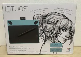 Ctl4900b Wacom Intuos Drawing Tablet In Box Aqua - Tested Working Ctl4900b Wacom Intuos Drawing Tablet In Box Aqua - Tested Working