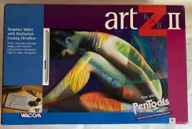 Ud2-0608s-pc Wacom Art Z Ii Graphics Tablet With Erasing Ultra Pen Adb Mac Used
