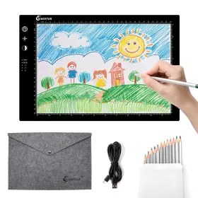 Lb-a4-stk Xiaostar Light Box Drawing Pad Tracing Board With Type-c Charge Cable And Black