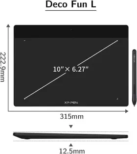 Ct1060 Xp-pen 654913041201 Deco Fun L Tablet #3
