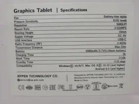 8192 Xp-pen 796391006690 Deco Mini7w Wireless Graphic Drawing Tablet Pressure Battery Free #2