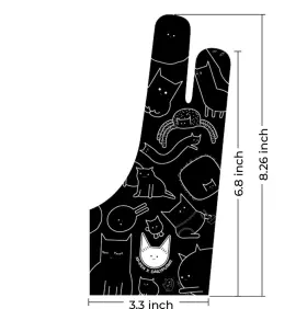 Xp-pen Acg15 Universal Cat Drawing Glove For Xp-pen Tablet Professional Anti-fouling