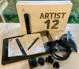 Jpart12 Xp-pen Artist 12 Graphics Tablet - Black With All 8 Extra Nibs Original Box