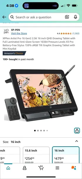 Md160gh Xp-pen Artist Pro 16 Gen2 -16 Inch Qhd Drawing Tablet Stylus-barely Used Full Set