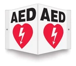 Accuform PSP609 Projection Sign 3D,"AED" With Graphic, 6" X 5" Panel, 0.10". Fixed Price $19.89.