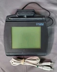 Topaz TM-LBK766SE-HSB-R Signaturegem 4X5 Pad & Pen W/ Card Swipe. Fixed Price $75.00.