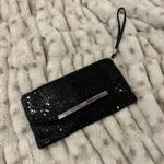 Jessica Mcclintock Black Metal Mesh Roll Evening Bag Clutch Wristlet. Fixed Price $27.00.