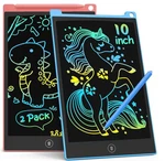 Tecjoe 10 Inch 2 Pack Lcd Writing Tablet, Colorful Doodle Board Blue Pink. Fixed Price $13.99.