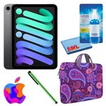 Apple Ipad Mini (64GB, Wi-fi) Space Gray With Purple Paisley Sleeve. Fixed Price $579.95.