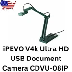 Ipevo V4K Ultra High Def Usb Document Camera CDVU-08IP Adjustable. Fixed Price $46.97.