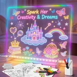 Led Drawing Board With 8 Colors, 13"X10" Acrylic Dry Erase Ligh.... Fixed Price $31.98.
