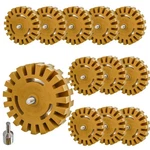 12PK 4" Rubber Eraser Wheel Tool, Drill Adapter Adhesive, Decal, Graphic Remover. Fixed Price $79.99.