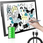 Kivotac A4 Rechargeable Light Pad, Portable Led Up Box Ultra-thin Black. Fixed Price $44.69.