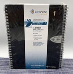 New Livescribe Dot Paper A5 Notebook 1-4, 4-PACK Single Subject Factory Sealed. Fixed Price $24.99.