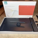 Huion HS611 Graphics Drawing Tablet W/pen, Stand/extra Tips, Cords. Fixed Price $50.00.