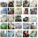 Kids Boys Single Duvet Cover Sets - Camouflage Skulls Trucks Football Dinosaur. Fixed Price $26.35.