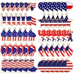 60PCS American Flag Charms 4TH Of July For Jewelry Making Enamel Heart.... Fixed Price $26.49.