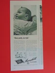 1944 Hanes Merrichild Sleepers Baby Sleeps Art Print Ad. Fixed Price $6.00.