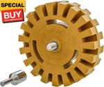 Rubber Eraser Wheel With Drill Adapter - 4 Knobby Slotted Edge Pad Decal Remo. Fixed Price $17.11.