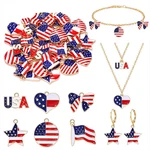 40PCS American Flag Charms For Jewelry Making Enamel Patriotic Heart Star. Fixed Price $22.43.