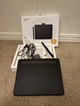 Wacom Intuos Wired Writing Tablet (usb 2.0) Black, With Pen, Box And Manual. Fixed Price $15.00.