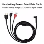 3-IN-1 Cable CB05A For Huion Graphics Drawing Tablet Display Kamvas 12 /13. Fixed Price $23.79.